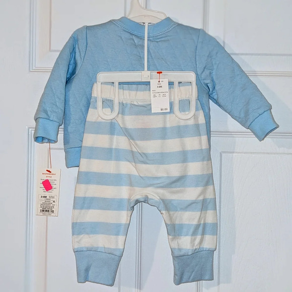 Baby 'Happy Together' Graphic Top & Bottom Set - Cat & Jack™ Blue 3-6 0-3 NEW - Picture 10 of 10